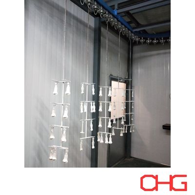 अनुकूलित तकनीकी डेटा और गाइड उपकरण की स्थापना के साथ कन्वेयर सिस्टम के साथ ग्लास स्नेहक गीला पेंटिंग लाइन