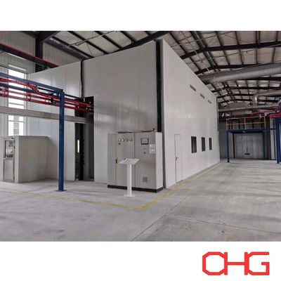 एल्यूमीनियम प्रोफाइल के लिए पाउडर कोटिंग लाइन ओवरहेड कन्वेयर सिस्टम अनुकूलन योग्य डिजाइन विभिन्न आकारों और आकारों के लिए उपयुक्त