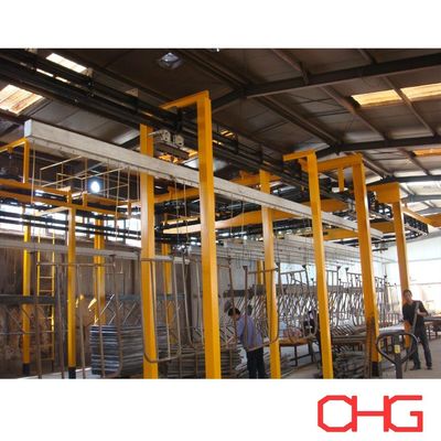 पीवीसी स्प्रे बूथ अनुकूलन सकल वजन पैकेज के साथ स्वचालित पाउडर कोटिंग उत्पादन लाइन