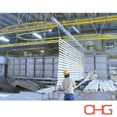 एल्यूमीनियम प्रोफाइल के लिए पेशेवर स्वचालित पाउडर कोटिंग उत्पादन लाइन