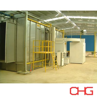 गुणवत्ता स्टेनलेस स्टील स्वचालित स्प्रे बूथ पाउडर कोटिंग इलेक्ट्रोस्टैटिक पेंट बूथ अनुकूलन योग्य फैक्टरी