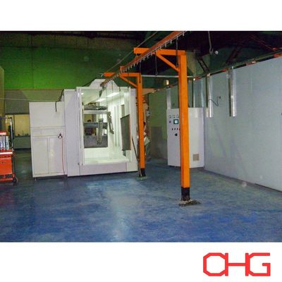 कार्बन स्टील स्प्रे बूथ के साथ अनुकूलित मैनुअल पाउडर कोटिंग लाइन