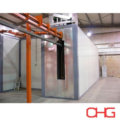अनुकूलन योग्य ओवरहेड कन्वेयर सिस्टम ऑटोमैटिक इलेक्ट्रोस्टैटिक पाउडर कोटिंग लाइन कार घटकों के लिए