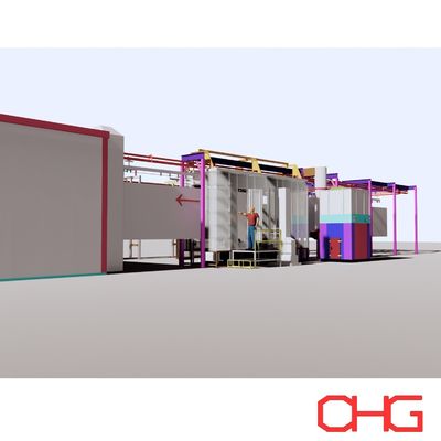 व्यावसायिक हार्डवेयर स्प्रेइंग उपकरण इलेक्ट्रोस्टैटिक स्वचालित पाउडर कोटिंग लाइन