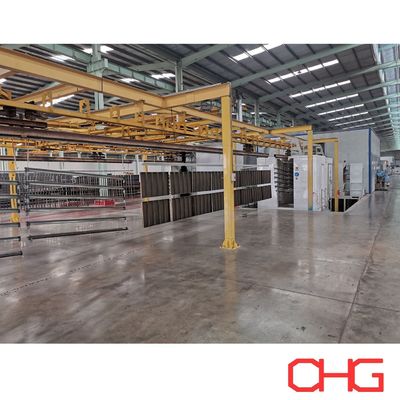 अनुकूलन एल्यूमीनियम प्रोफाइल के लिए पेशेवर इलेक्ट्रोस्टैटिक पाउडर कोटिंग लाइन निर्मित